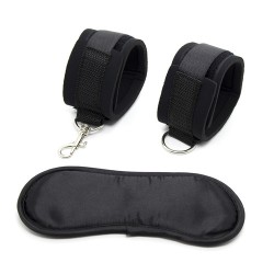 blindfold and cuff bondage set