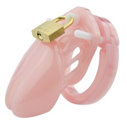 cb 6000s short male chastity cage pink