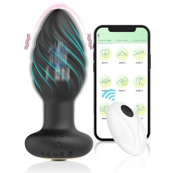 threaded anal butt plug with app control