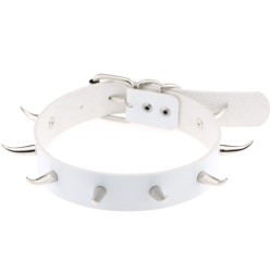 spiked rivet leather collar