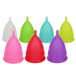 medical silicone colorful menstrual cup