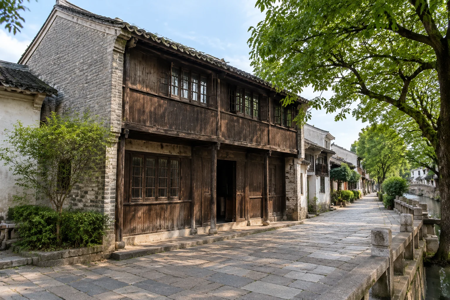 AI-generated realistic travel concept: Mao Dun's Former Residence: The Biographical Anchor